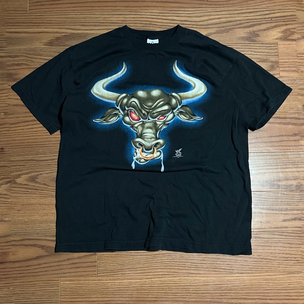 Vintage WWF “Laying the Smack Down” The Rock Bull T Shirt